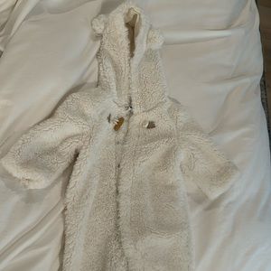 Janie and jack baby bunting. White/cream. Size 3-6mo